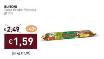 Prezzemolo e Vitale BUITONI Pasta Brisée Rotonda gr 230 offerta