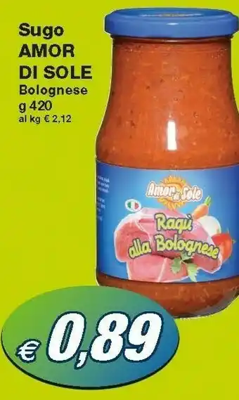 Prix Quality Amor di sole Sugo Al Basilico 420 G(ml) offerta