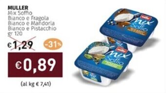 Prezzemolo e Vitale MULLER Mix Soffio Bianco e Fragola Bianco e Mandorla Bianco e Pistacchio gr 120 offerta