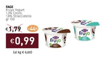 FAGE Fruyo Yogurt 1,3% Cocco, 1,8% Stracciatella gr 150