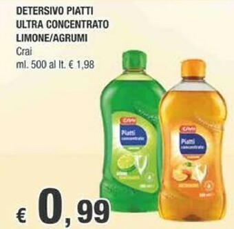 Crai Detersivo piatti offerta