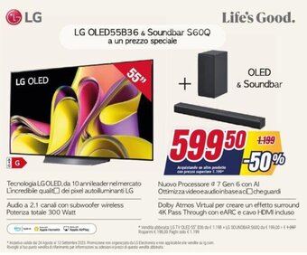 Trony LG OLED55B36 & Soundbar S60Q offerta