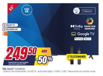 Trony TCL SMART TV 65P635 offerta