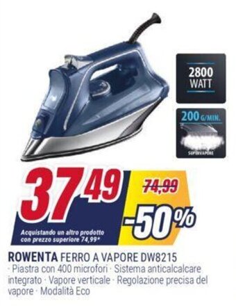 Trony ROWENTA FERRO A VAPORE DW8215 offerta