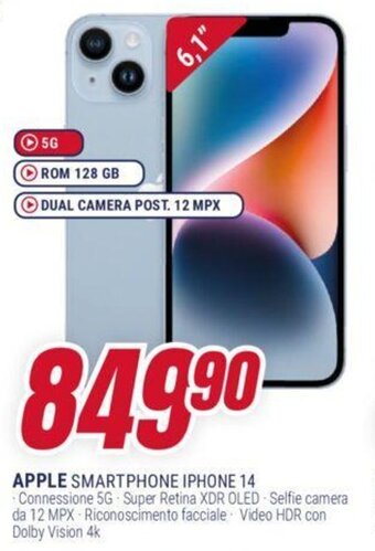 Trony APPLE SMARTPHONE IPHONE 14 offerta