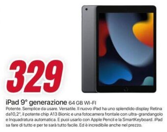 iPad 9° generazione 64 GB WI-FI