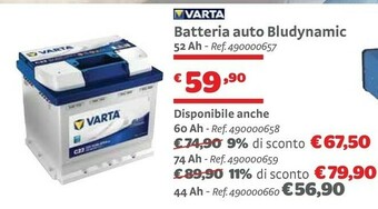 Bricocenter Varta Batteria Auto Bludynamic offerta