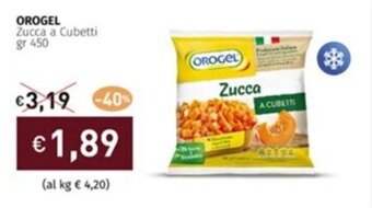 Prezzemolo e Vitale OROGEL Zucca a Cubetti gr 450 offerta