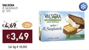 Prezzemolo e Vitale VALSOIA 8 Sandwich gr 320 offerta