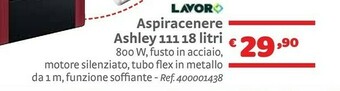 Lavor Aspiracenere Ashley 111 18 Litri