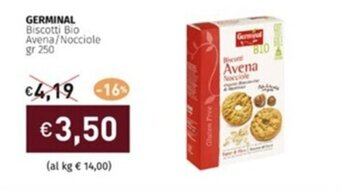 GERMINAL Biscotti Bio Avena/Nocciole gr 250