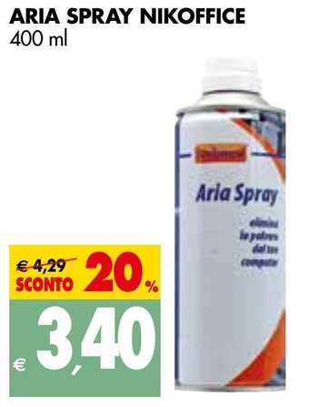 Tigros ARIA SPRAY NIKOFFICE 400 ml offerta