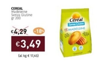 Prezzemolo e Vitale CEREAL Madeleine Senza Glutine gr 200 offerta