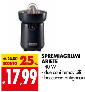 Tigros SPREMIAGRUMI ARIETE 40 W offerta