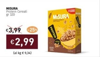 Prezzemolo e Vitale MISURA Protein Cereali gr 320 offerta