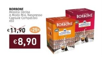 Prezzemolo e Vitale BORBONE Miscela Decisa A Modo Mio, Nespresso Capsule Compatibili x50 offerta
