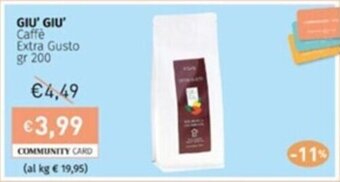 Prezzemolo e Vitale GIU' GIU' Caffe Extra Gusto gr 200 offerta