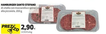 Coop Santo stefano Hamburger Di Vitello Con Mozzarella E Spinacio Alla Pizzaiola 200g offerta