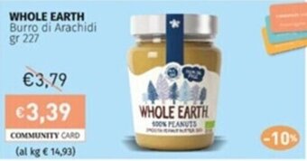 Prezzemolo e Vitale WHOLE EARTH Burro di Arachidi gr 227 offerta