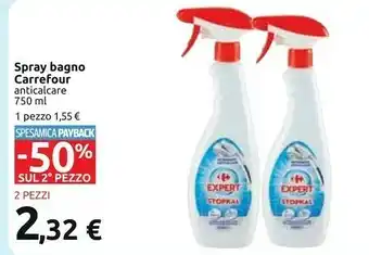 Carrefour Carrefour Expert Spray Bagno 750ml offerta