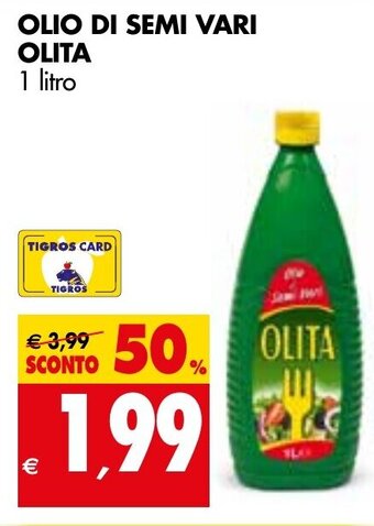 Tigros OLIO DI SEMI VARI OLITA 1 litro offerta