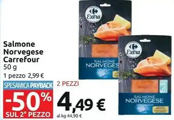 Carrefour Carrefour - Salmone Norvegese 50 G(ml) offerta