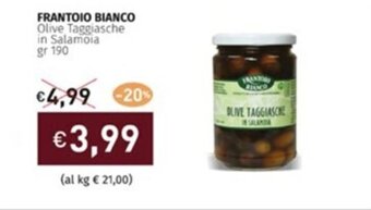 Prezzemolo e Vitale FRANTOIO BIANCO Olive Taggiasche in Salamoia gr 190 offerta