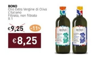 Prezzemolo e Vitale BONO Olio Extra Vergine di Oliva L'italiano Filtrato, non filtrato lt 1 offerta
