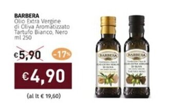 Prezzemolo e Vitale BARBERA Olio Extra Vergine di Oliva Aromatizzato Tartufo Bianco, Nero ml 250 offerta