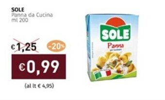 SOLE Panna da Cucina ml 200