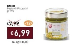 Prezzemolo e Vitale BACCO Pesto di Pistacchi gr 190 offerta