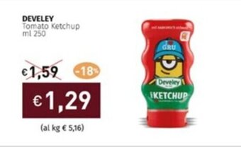 Prezzemolo e Vitale DEVELEY Tomato Ketchup ml 250 offerta