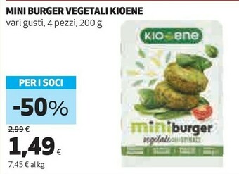 Coop Kioene - Mini Burger Vegetali agli Spinaci 200 g(ml) offerta