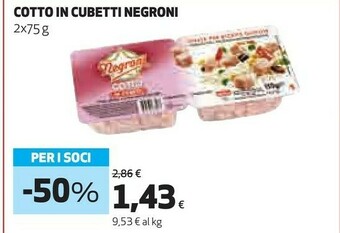 Coop Negroni Cotto In Cubetti offerta