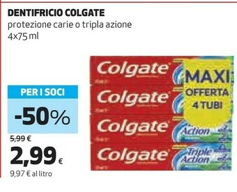 Coop Colgate Dentifricio offerta