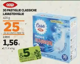Coop Coop Casa 30 Pastiglie Classiche Lavastoviglie 420g offerta