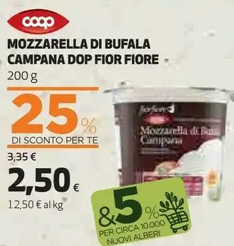 Coop Coop - Mozzarella Di Bufala Campana Fior Fiore DOP 200 G(ml) offerta