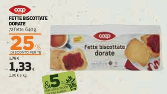 Coop Coop Fette Biscottate Dorate offerta