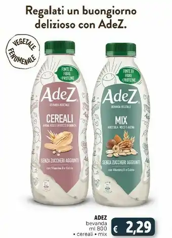 Adez - Bevanda Vegetale Cereali, Avena, Riso E Un Tocco Di Quinoa 800 G(ml)