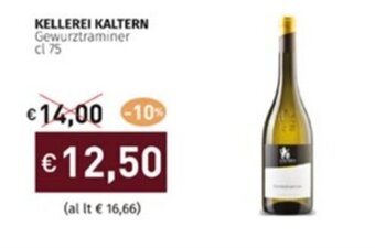 KELLEREI KALTERN Gewurztraminer cl 75