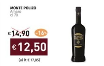 Prezzemolo e Vitale MONTE POLIZO Amaro cl 70 offerta