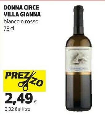 Coop Villa Gianna Donna Circe Bianco 750ml offerta