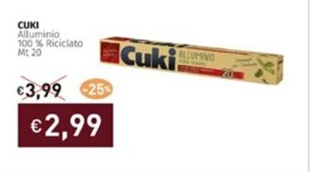 Prezzemolo e Vitale CUKI Alluminio 100 % Riciclato Mt 20 offerta