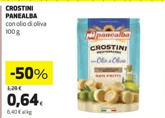 Coop Panealba Crostini Non Fritti Gusto Mediterraneo 100 G(ml) offerta