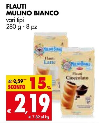 Tigros FLAUTI MULINO BIANCO vari tipi 280 g - 8 pz offerta