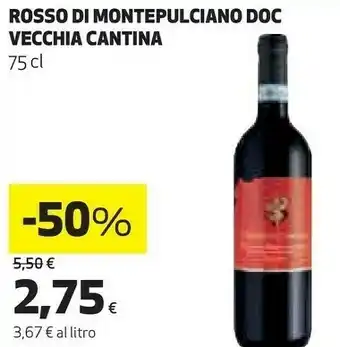 Coop Vecchia Cantina Rosso Di Montepulciando Doc offerta