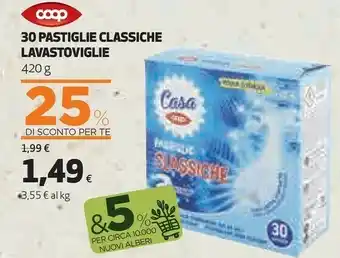 Coop Coop 30 Pastiglie Classiche Lavastoviglie offerta