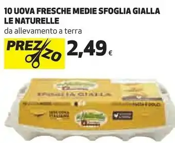 Coop Le Naturelle 10 Uova Fresche Medie Sfoglia Gialla offerta