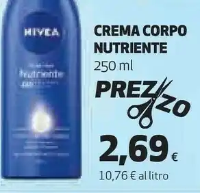 Coop Nivea Crema Corpo Nutriente offerta