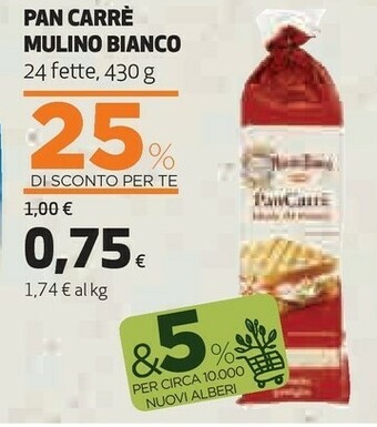 Coop Mulino Bianco Barilla Pan Carre 14 Fette offerta